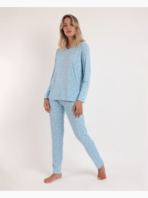 Pyjama de maternité à manches longues ADMAS CLASSIC pour femme, motif Cloud Peak - Kiabi Pyjama de maternité à manches longues ADMAS CLASSIC pour femme, motif Cloud Peak - Kiabi