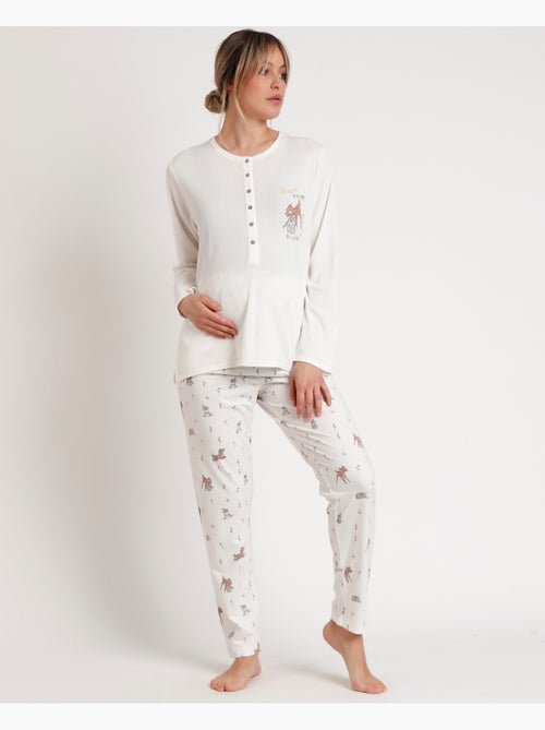 Pyjama de maternité à manches longues Bambi You Are So Loved pour femme de Disney - Kiabi Pyjama de maternité à manches longues Bambi You Are So Loved pour femme de Disney - Kiabi
