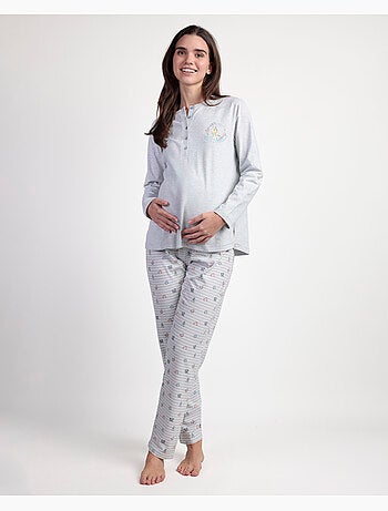 Pyjama de maternité boutonné à manches longues Alice Disney pour femme