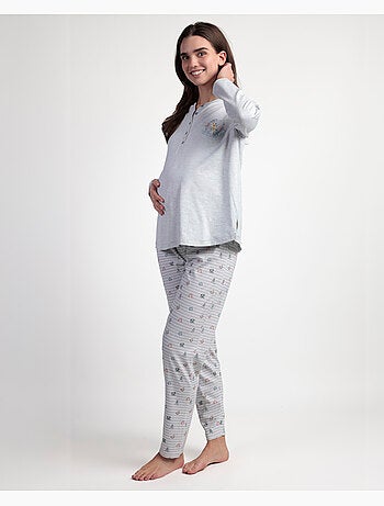 Pyjama de maternité boutonné à manches longues Alice Disney pour femme
