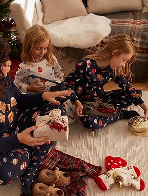 Pyjama Famille Noël Assorti - Ensemble Papa, Maman, Enfant, Bébé - Tissu Doux Polyester/coton, à Carreaux
