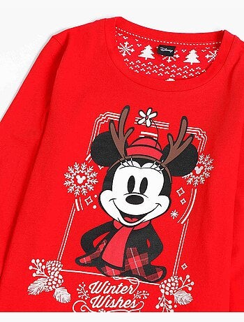 Pyjama de Noël à manches longues Disney Mickey pour fille