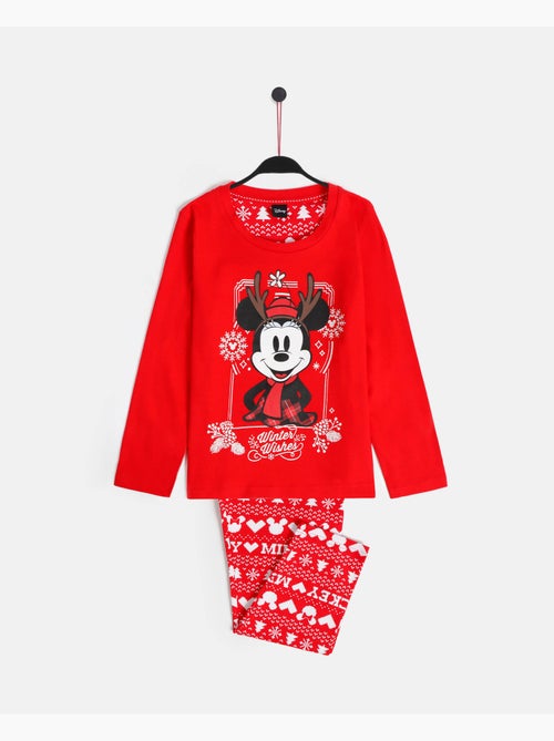 Pyjama de Noël à manches longues Disney Mickey pour fille - Kiabi