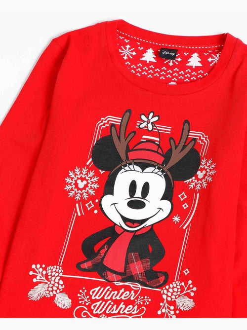 Pyjama de Noël à manches longues Disney Mickey pour fille - Kiabi