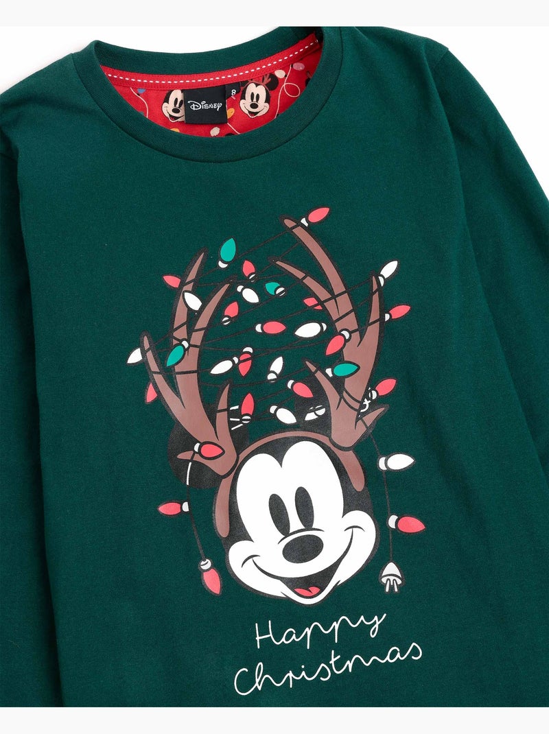 Pyjama de Noël à manches longues Disney Mickey pour garçon Vert - Kiabi