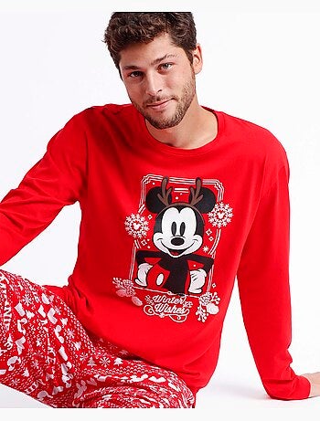 Pyjama de Noël à manches longues Mickey Disney pour homme