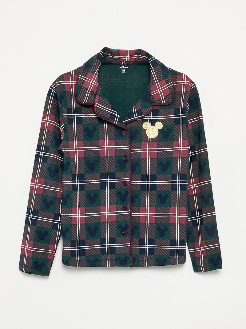 Pyjama de Noël 'Disney' 'Mickey' 2 pièces - Veste + pantalon Rouge - Kiabi