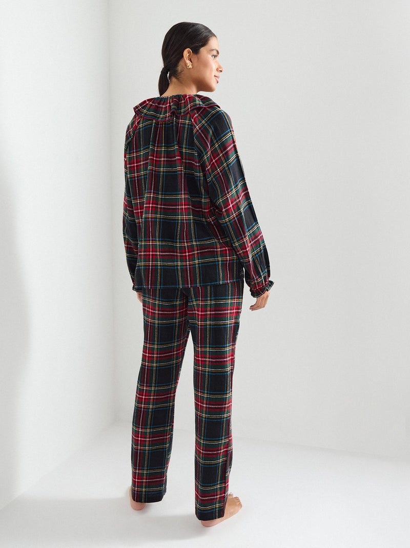 Pyjama de Noël en flanelle, MO Fashion Bleu - Kiabi