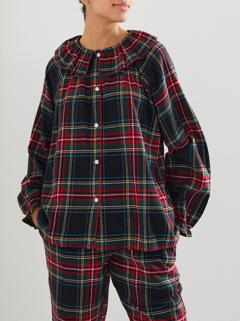 Pyjama de Noël en flanelle, MO Fashion Bleu - Kiabi