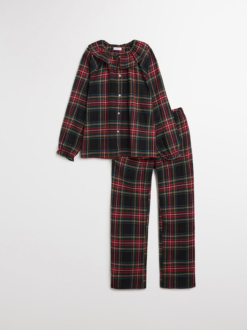 Pyjama de Noël en flanelle, MO Fashion Bleu - Kiabi