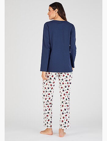 Pyjama de Noël en maille jersey pur coton peigné - Damart