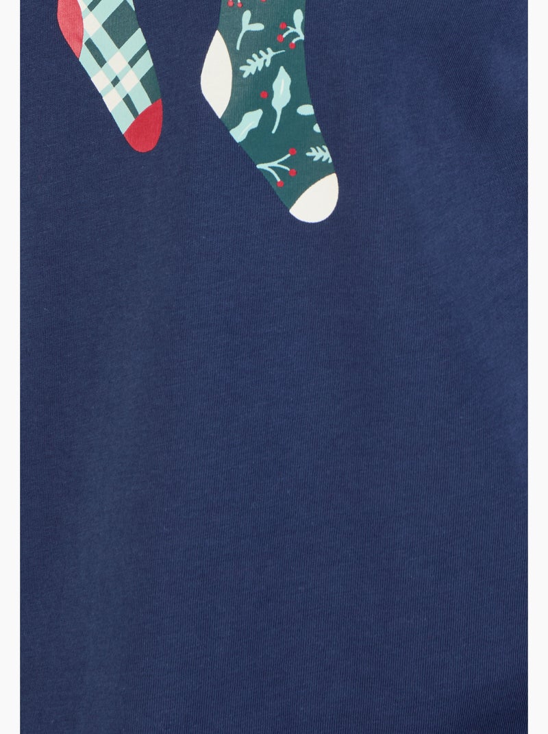 Pyjama de Noël en maille jersey pur coton peigné - Damart Blanc - Kiabi