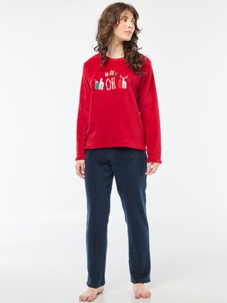 Pyjama de Noël en polaire - 2 pièces