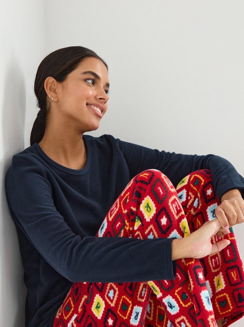 Pyjama de Noël en polaire, MO Fashion - Kiabi