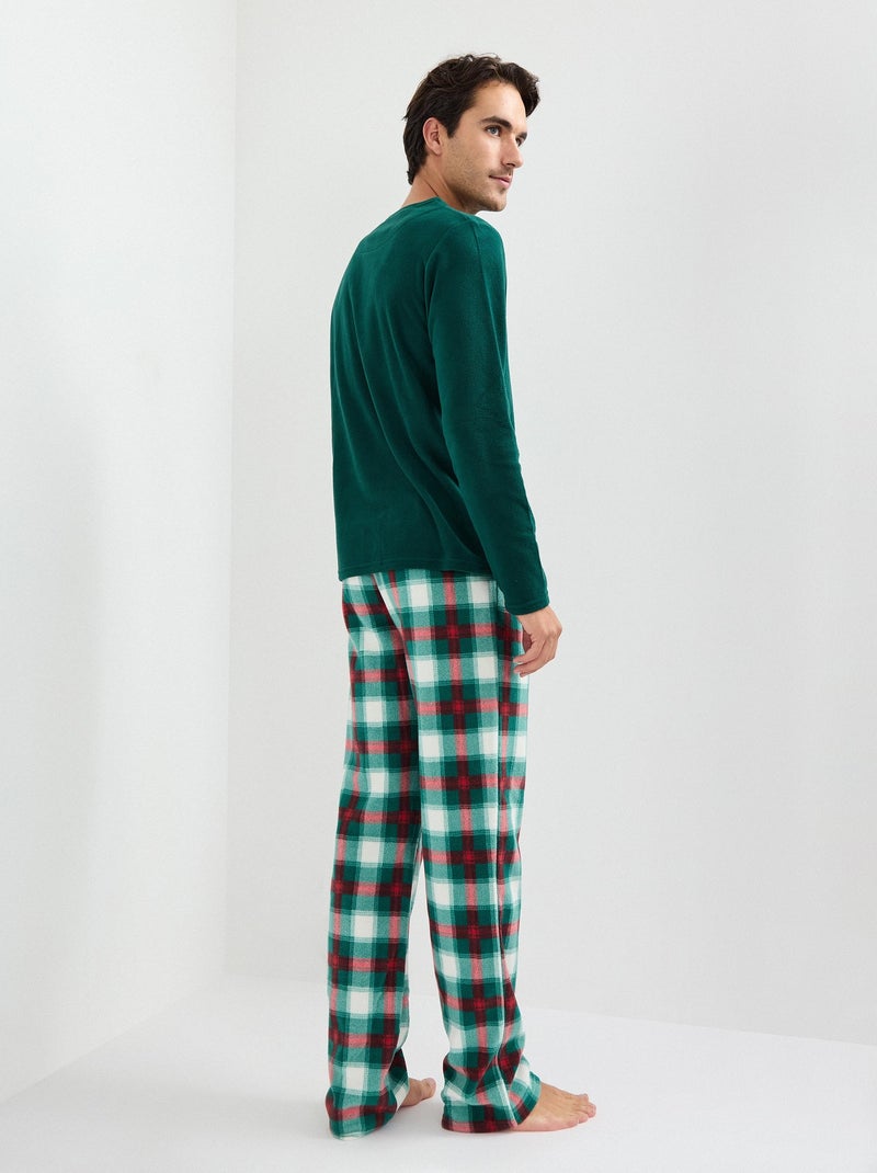 Pyjama de Noël en polaire, MO Fashion Vert - Kiabi