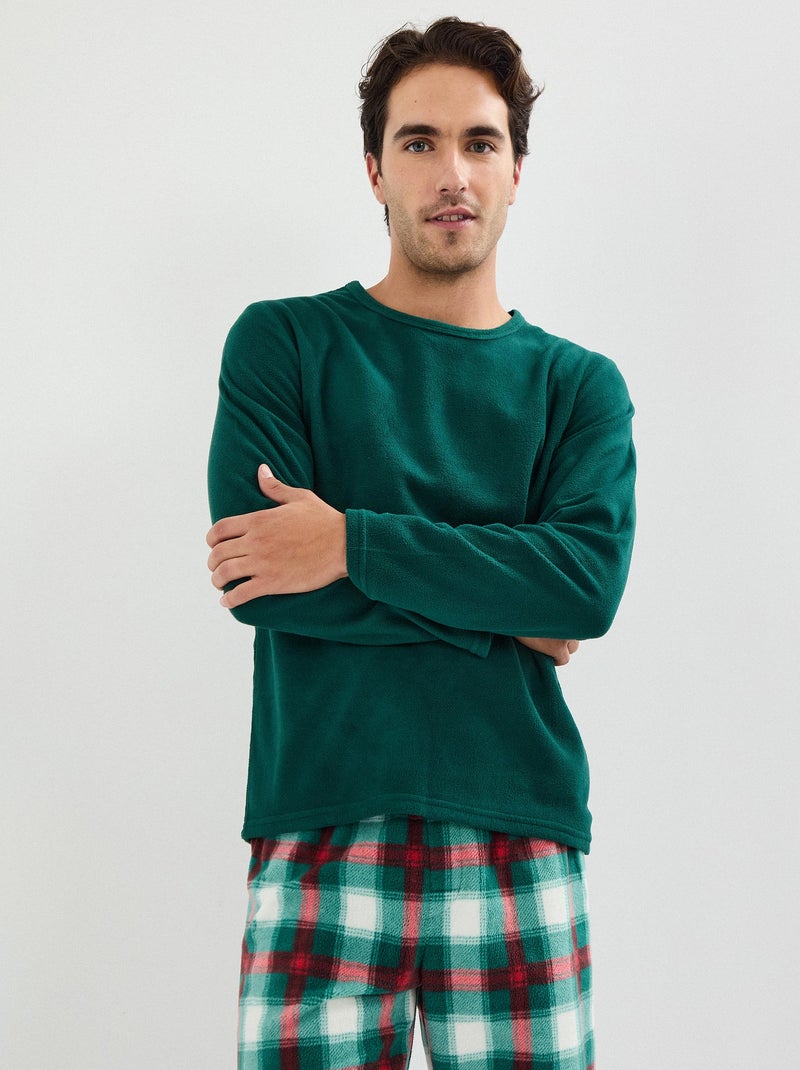 Pyjama de Noël en polaire, MO Fashion Vert - Kiabi