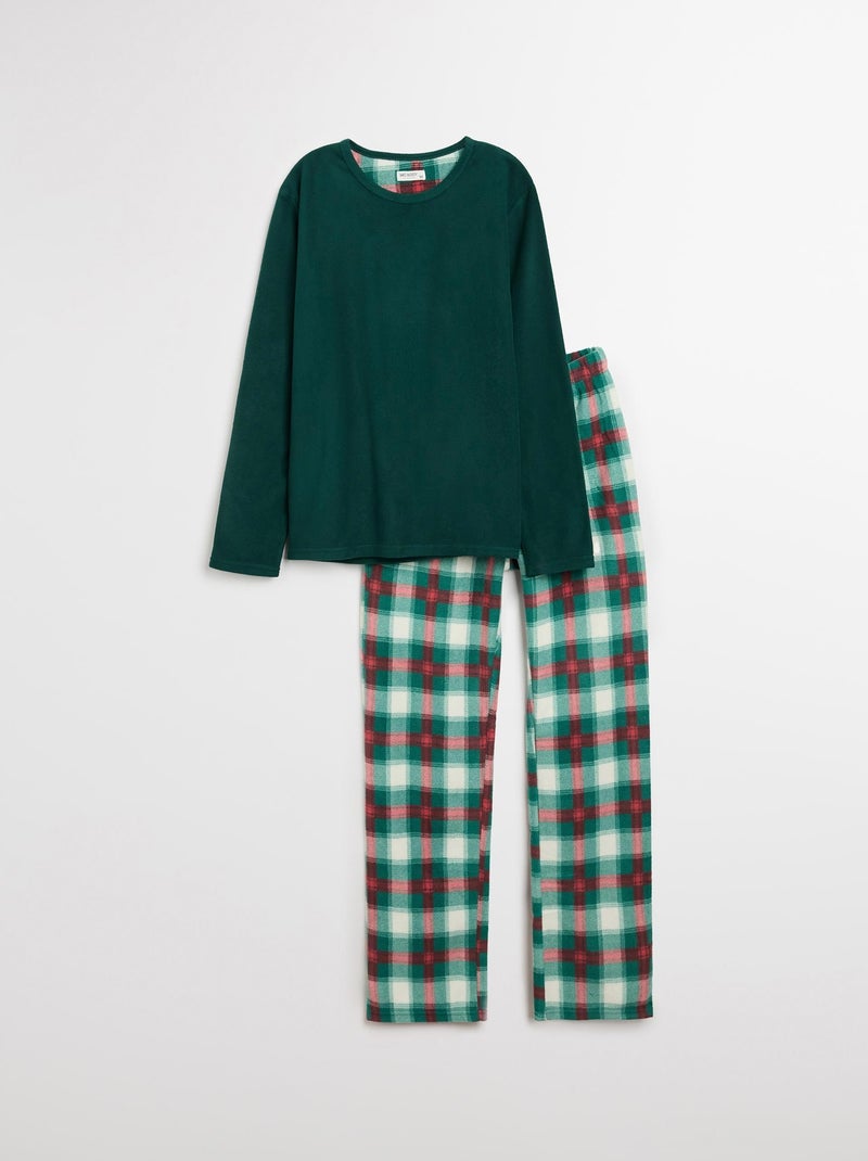 Pyjama de Noël en polaire, MO Fashion Vert - Kiabi