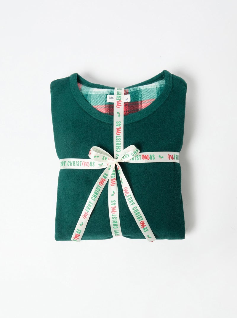Pyjama de Noël en polaire, MO Fashion Vert - Kiabi