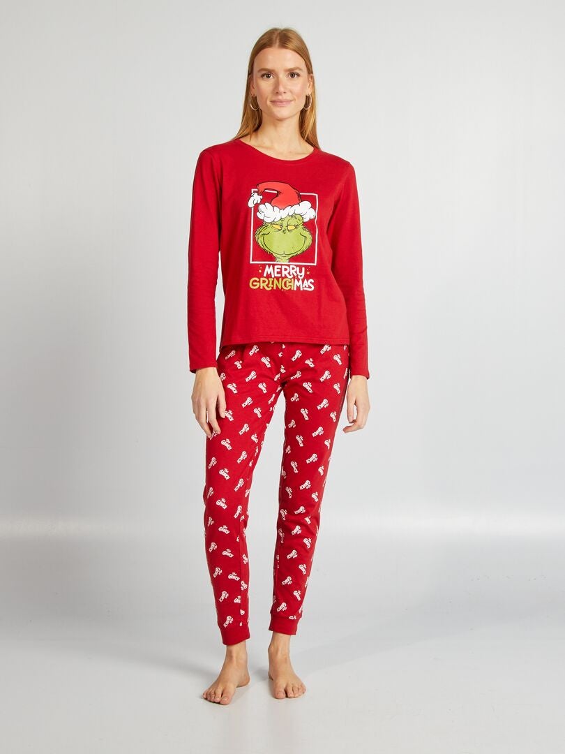 Pyjama de Noël 'Grinch' Rouge - Kiabi