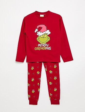 Pyjama de Noël 'Grinch' t-shirt + pantalon - 2 pièces