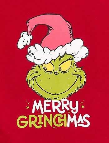 Pyjama de Noël 'Grinch' t-shirt + pantalon - 2 pièces
