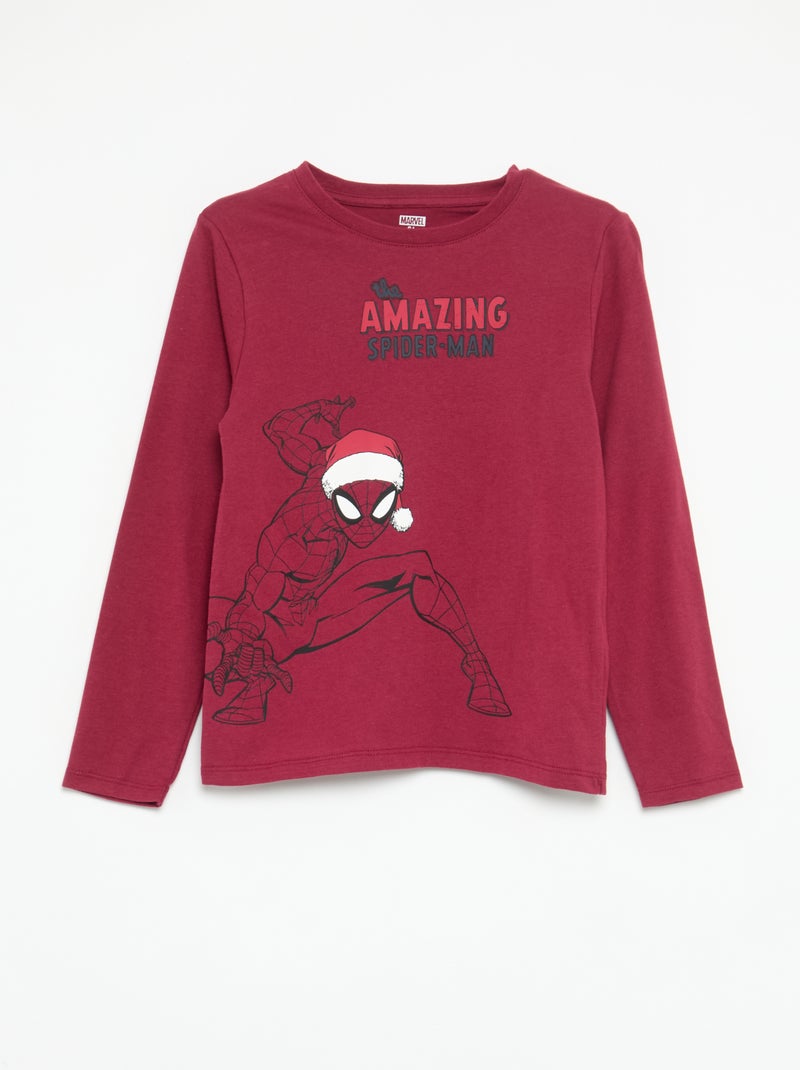 Pyjama de Noël 'Marvel' 'Spiderman' 2 pièces Rouge - Kiabi