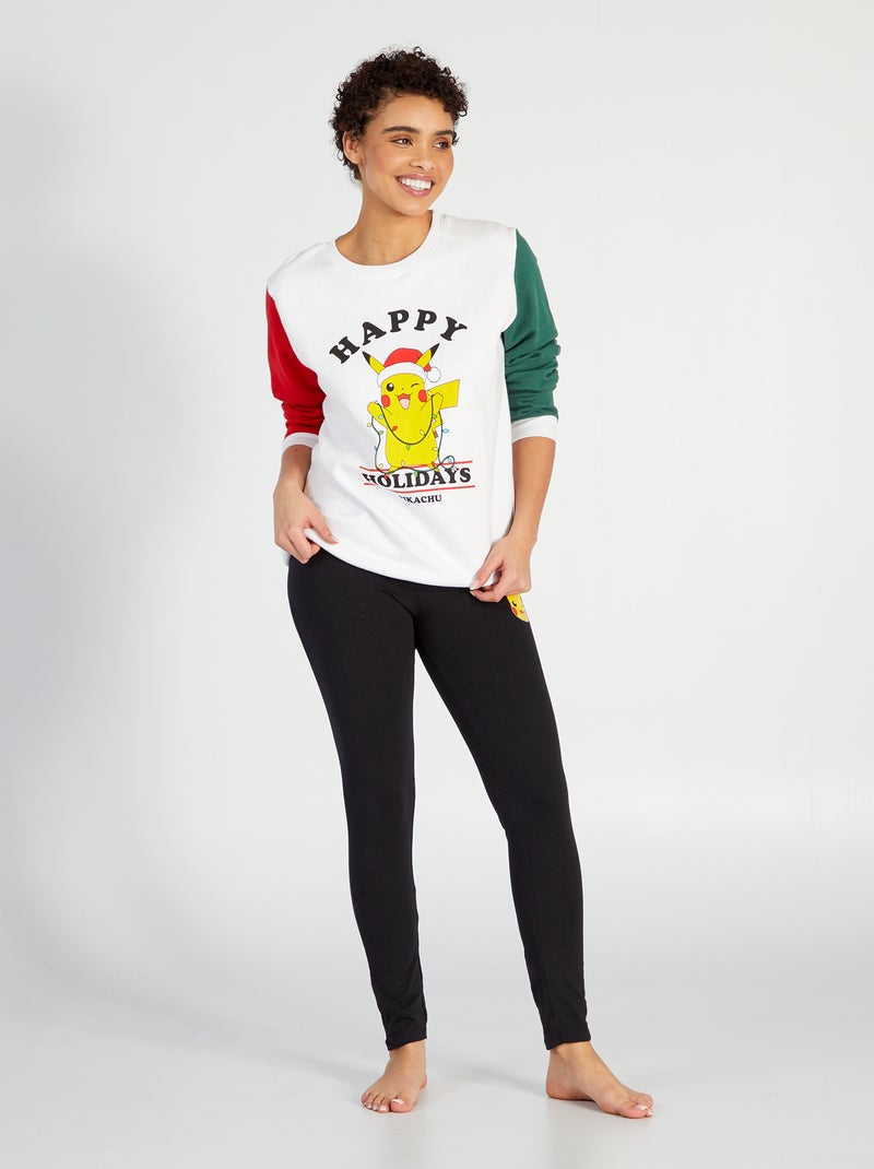 Pyjama de noël 'Pikachu' blanc/rouge - Kiabi