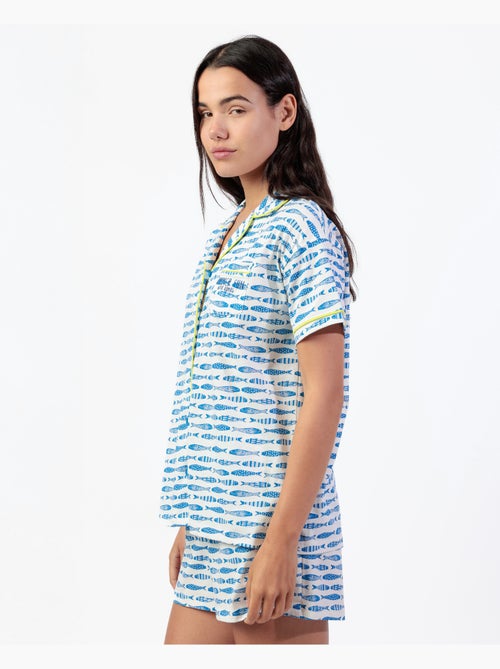 Pyjama de pêche à manches courtes pour femme ADMAS - Kiabi Pyjama de pêche à manches courtes pour femme ADMAS - Kiabi