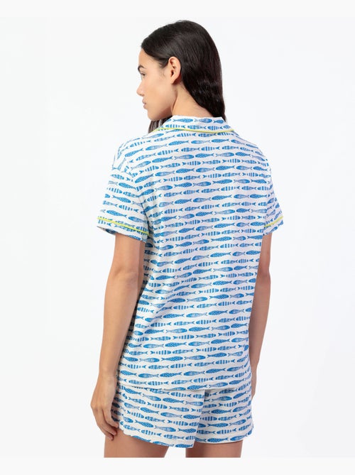 Pyjama de pêche à manches courtes pour femme ADMAS - Kiabi Pyjama de pêche à manches courtes pour femme ADMAS - Kiabi