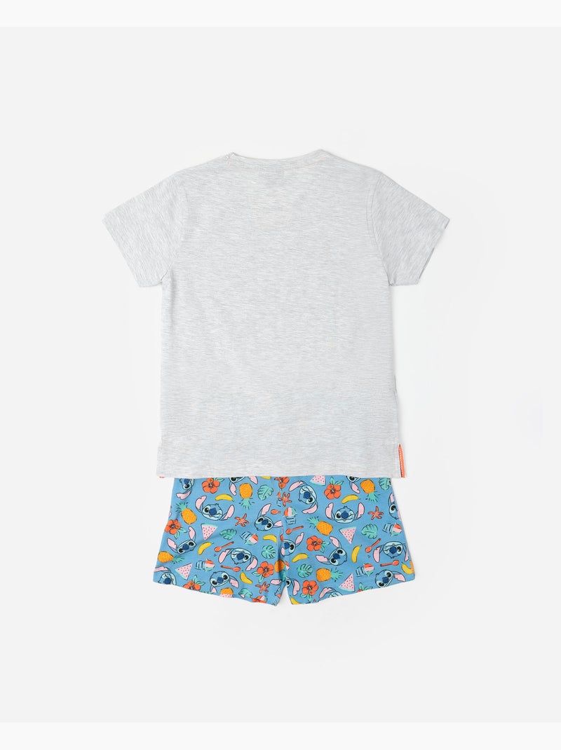 Pyjama de plage à manches courtes Stitch pour garçon DISNEY Gris chiné - Kiabi