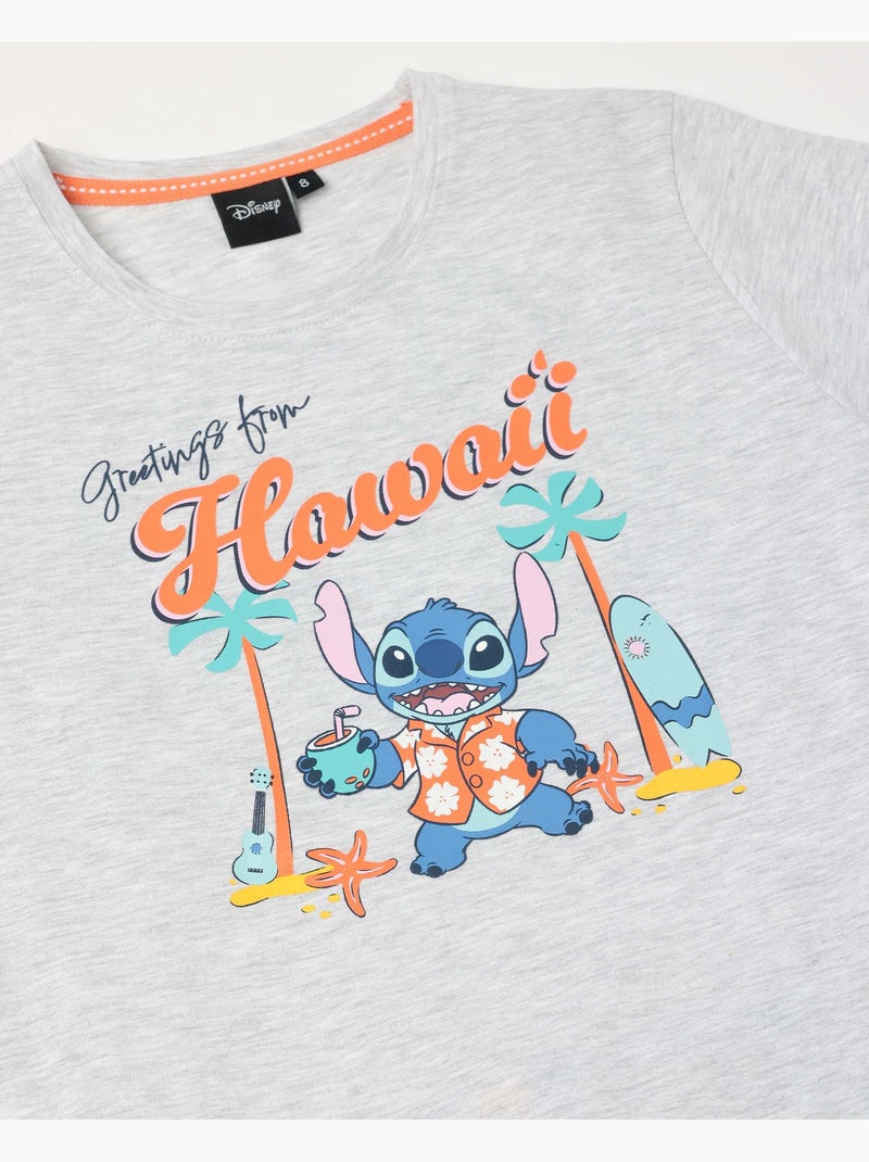 Pyjama de plage à manches courtes Stitch pour garçon DISNEY Gris chiné - Kiabi