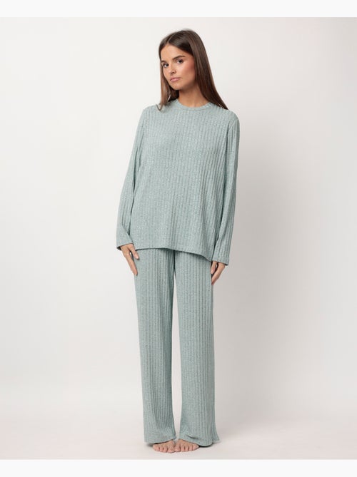 Pyjama de survêtement côtelé à manches longues pour femme ADMAS HOME - Kiabi Pyjama de survêtement côtelé à manches longues pour femme ADMAS HOME - Kiabi