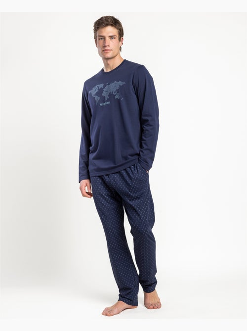 Pyjama de voyage à manches longues pour homme ANTONIO MIRO - Kiabi