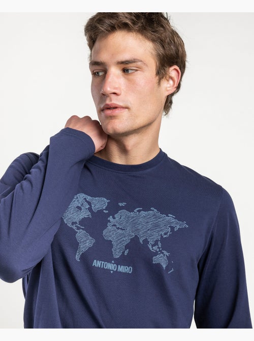 Pyjama de voyage à manches longues pour homme ANTONIO MIRO - Kiabi
