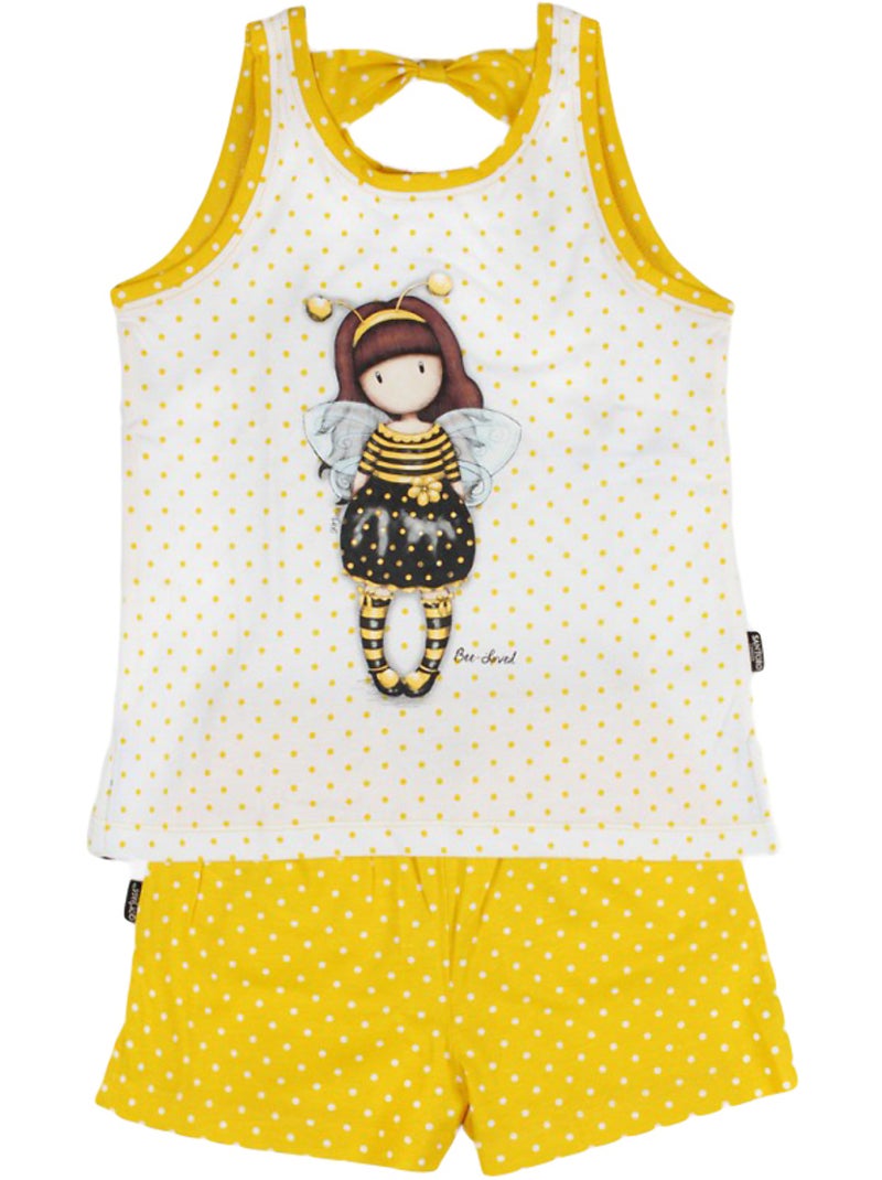Pyjama débardeur et short Bee-Loved Jaune - Kiabi