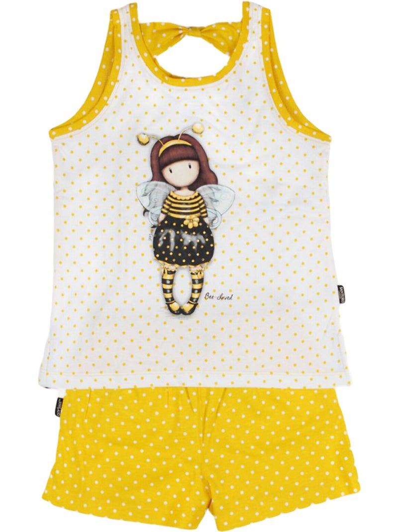 Pyjama débardeur et short bee-loved santoro Jaune - Kiabi