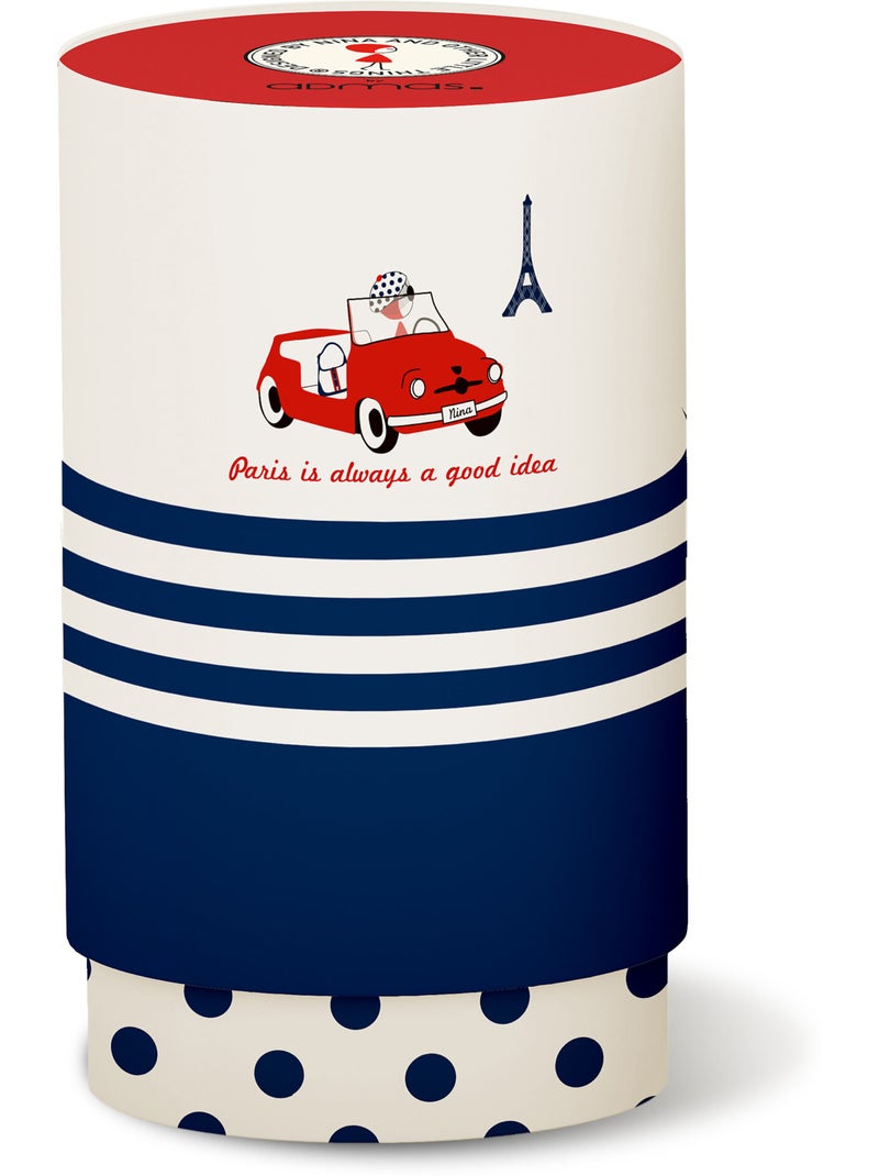 Pyjama débardeur et short Nina Paris Bleu marine - Kiabi