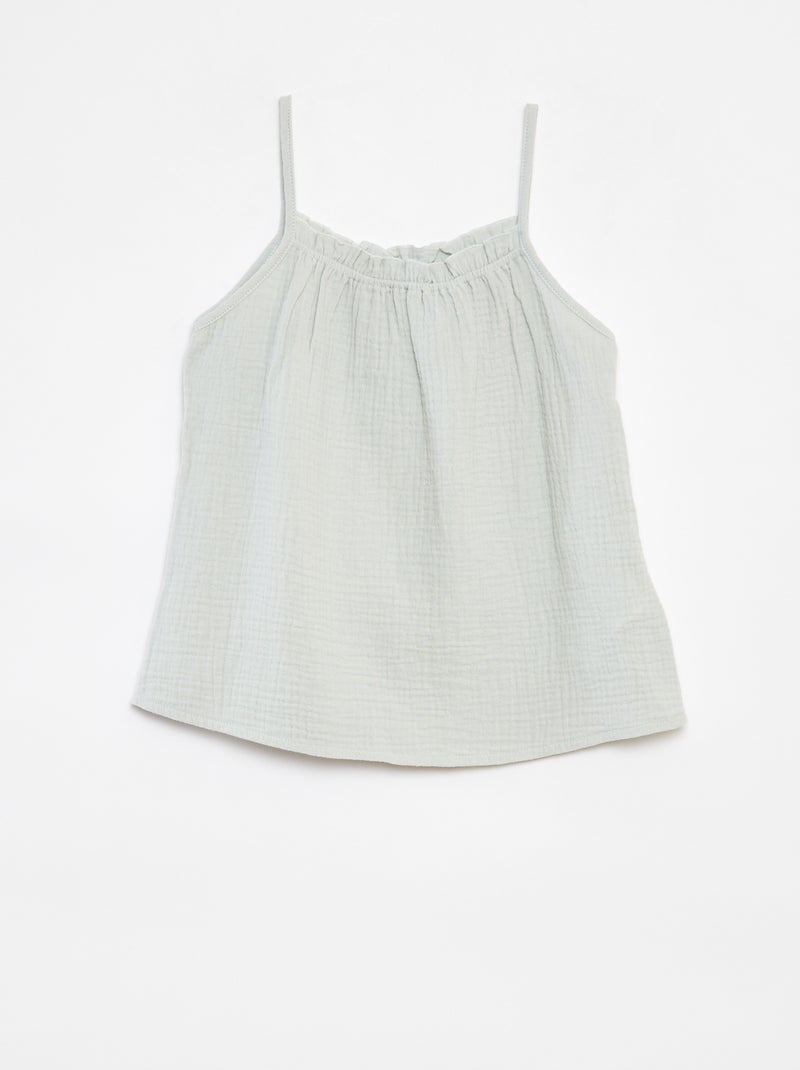 Crop top à manches courtes avec lacet réglable pour fille • Petites Pirates