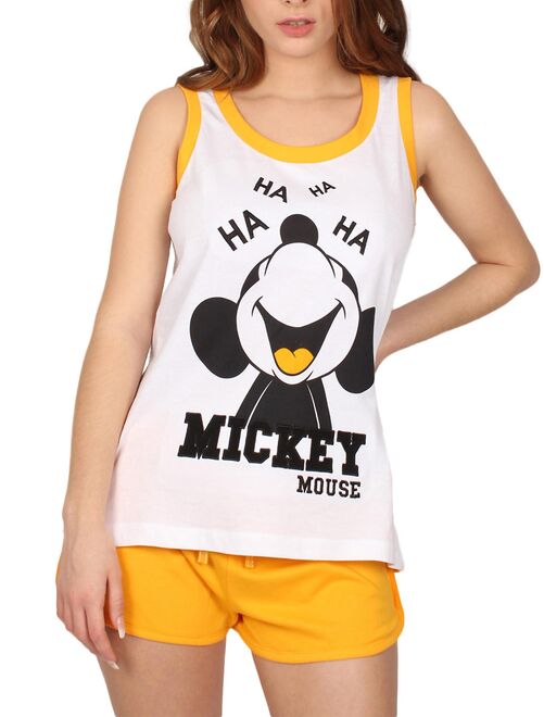 Pyjama débardeur short Mickey Eyes Disney blanc - Kiabi