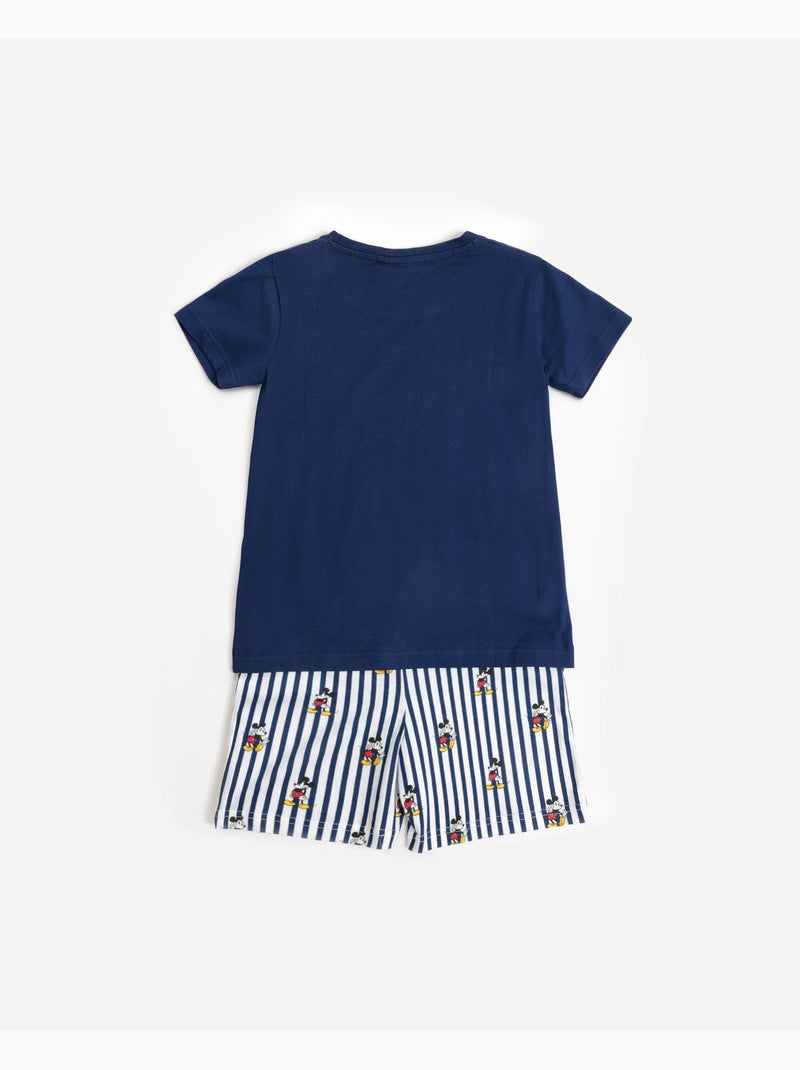 Pyjama d'été à manches courtes Disney Mickey Ny pour garçon Bleu - Kiabi