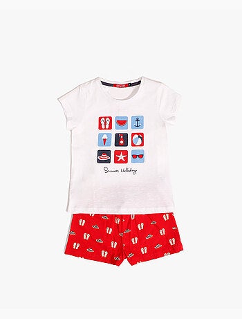 Pyjama d'été à manches courtes DIVER pour filles