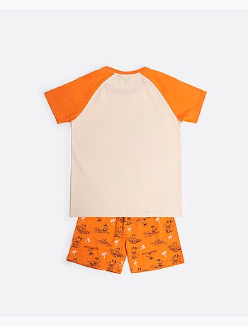 Pyjama d'été à manches courtes PEANUTS pour garçon, motif beagle
