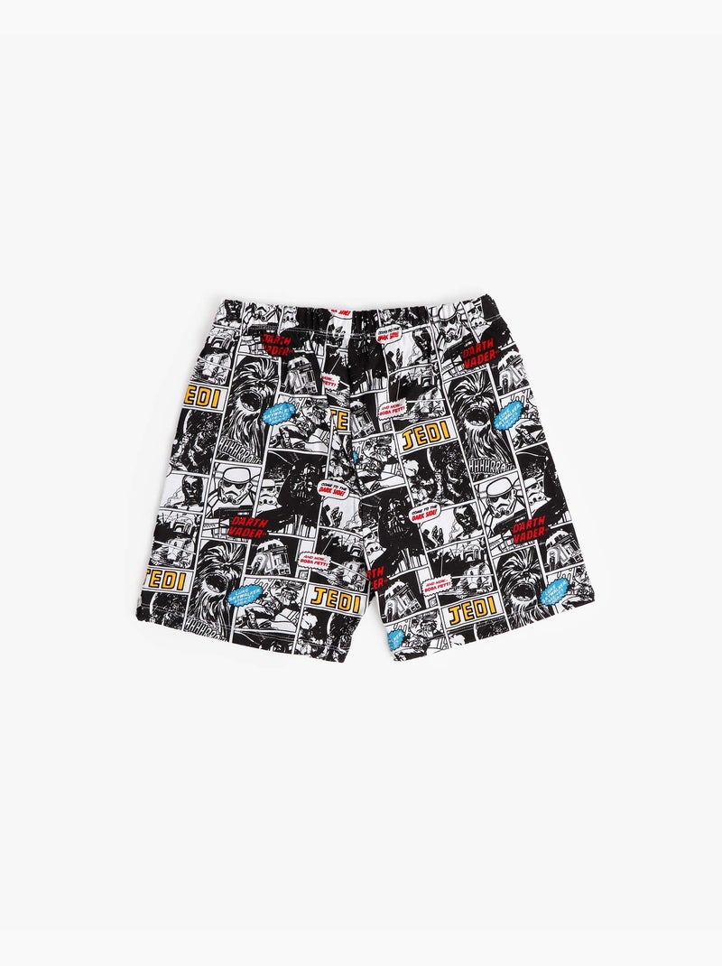 Pyjama d'été à manches courtes pour garçon STAR WARS Bleu Jaune - Kiabi