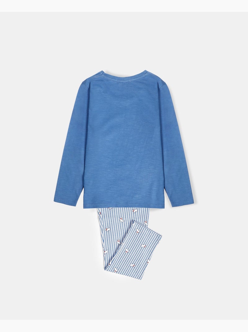 Pyjama d'été à manches longues ADMAS Lou Lou pour fille Bleu - Kiabi