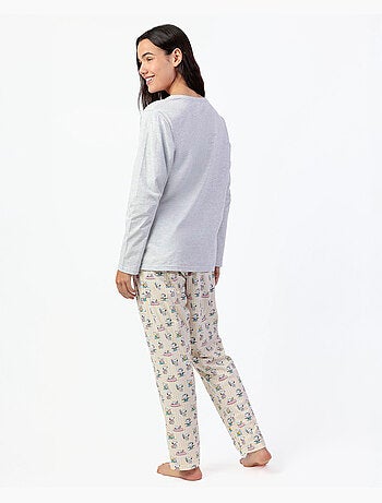 Pyjama d'été à manches longues pour femme PEANUTS