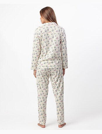 Pyjama d'été à manches longues pour femme PEANUTS