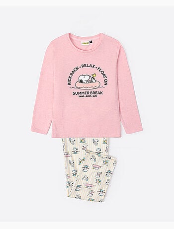 Pyjama d'été à manches longues pour fille PEANUTS