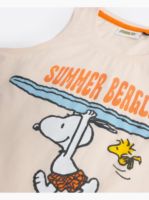 Pyjama d'été sans manches PEANUTS pour fille motif beagle - Kiabi Pyjama d'été sans manches PEANUTS pour fille motif beagle - Kiabi