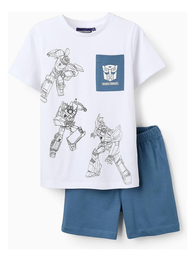 Pyjama deux pièces, 100 % coton TRANSFORMERS Blanc - Kiabi