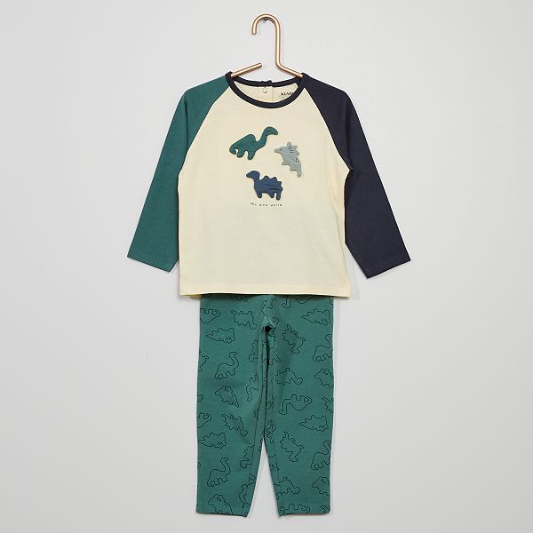 Pyjama Deux Pieces Dinosaure Bebe Garcon Vert Kiabi 10 00